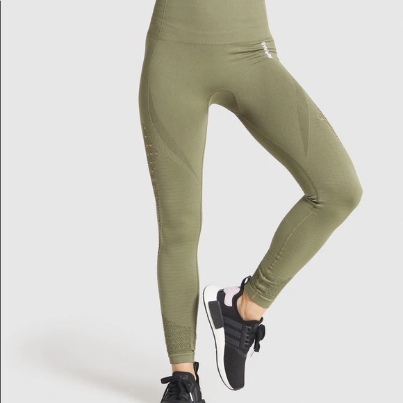 Gymshark Energy Seamless Legging- Green - Picture 4 of 4